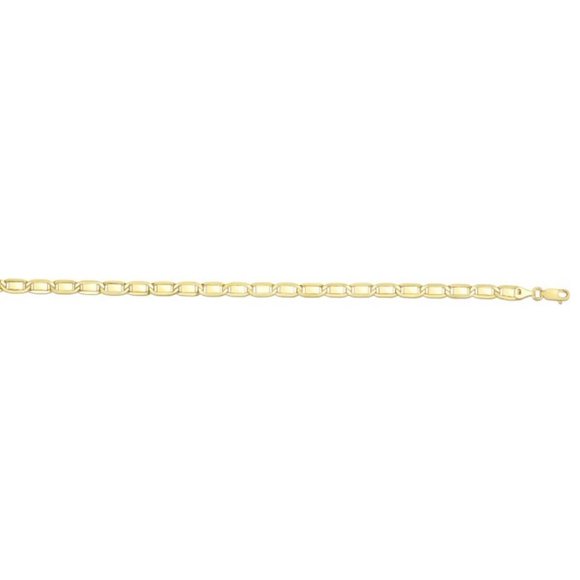 22" 14K Gold 5.85mm Bar Link Chain